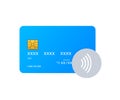 Contactless payment icon. Near-field communication card technology concept. NFC technology. Vector illustration.